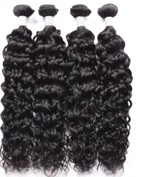 7A indiana Water Wave virgin hair Bundles Remy Human Hair Natural Color