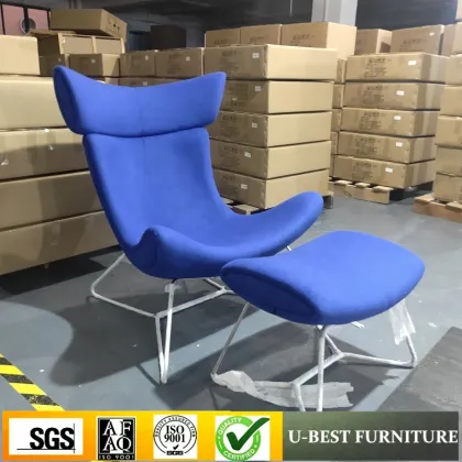 Nordic Imola Recliner: Designer Living Room Lounge Chair with Ottoman