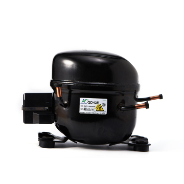 QD43R Water Cooler Compressor R290" could be appropriately simplified to:

"QD43R Water Cooler Compressor" 

However, if you want to keep all the details, the full phrase can also work as a title:

"QD43R Water Cooler Compressor R290