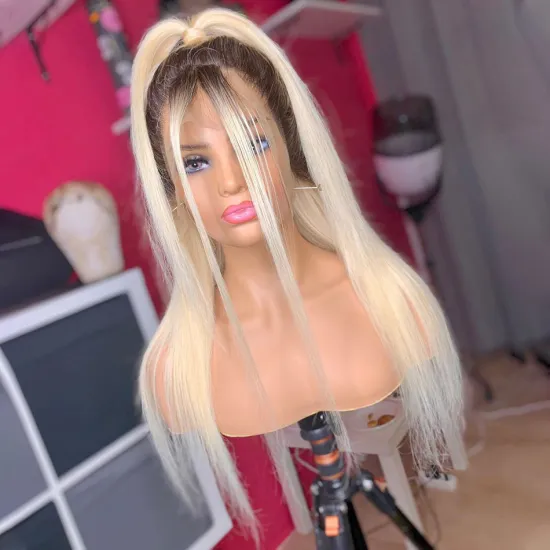 30 40 Inch Wig Human Hair Lace Front Body Wave Long Straight Virgin Hair Blonde 613 Full Lace Wigs Wholesale Deep Curly Wigs