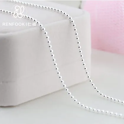 Silver jewellry shops online diamend cut bead chain