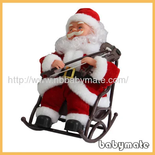 Sit On Chair Playing Violin Santa Claus 