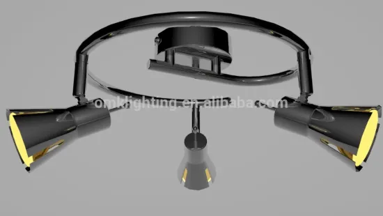 italy black spot light & whte spot light for dining room with triplets light