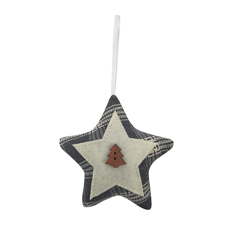 Christmas 3d Star Shape Tree Pendant 02