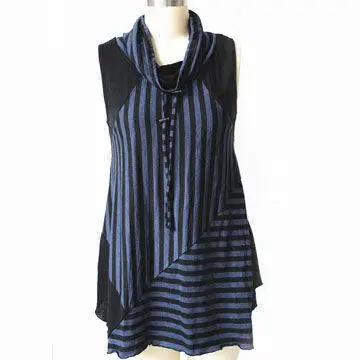 Striped tunic, 100% merino, single jersey, 190gsm