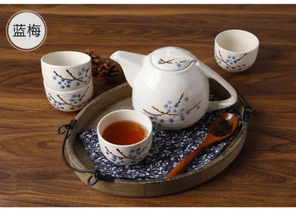 Japanese Style Kung Fu Tea Cup and Saucer Set - Creative Ceramic Tea Ware