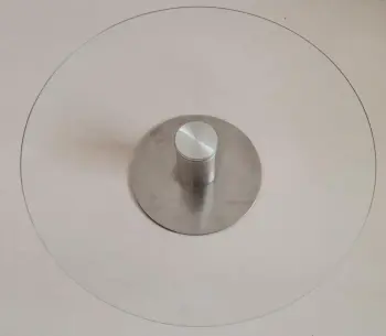 25cm round toughened glass cake tray with customization