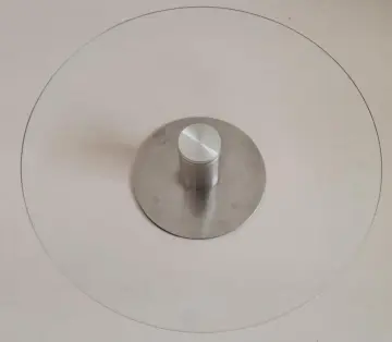 25cm round toughened glass cake tray with customization