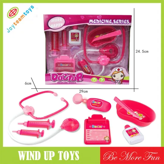 plastic mini doctor set with light and sound for kids
