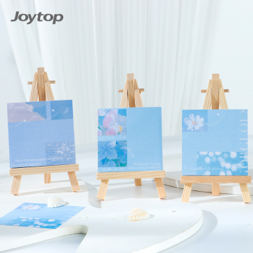 Joytop Wholesale Flower Notepad with Wood Tray, 76*76mm, 50 Sheets