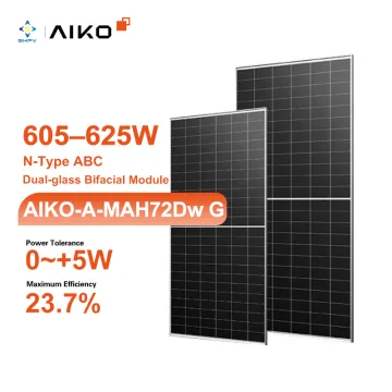 High-Power Aiko Monocrystalline PV Solar Panels: 605W to 625W N-Type ABC Dual-Glass Bifacial Panels for Solar Systems