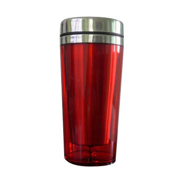 Stainless Steel Travel Mugs with Water-resistant Lid, Customized Logos are Accepted