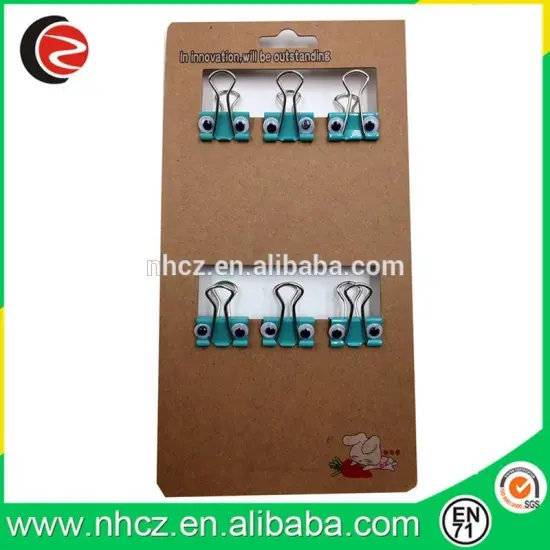 19mm/32mm seafoam binder clips with eyes