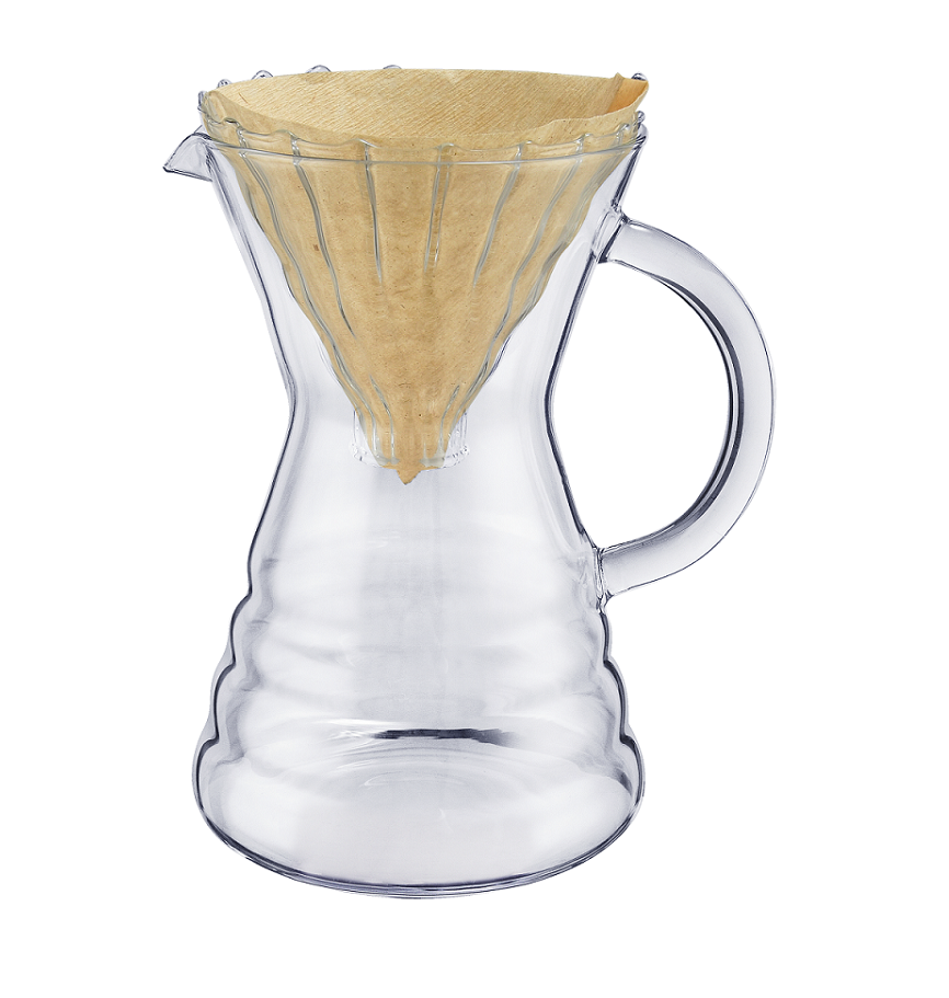 Versare la caffettiera in vetro borosilicato senza carta Borosilicato