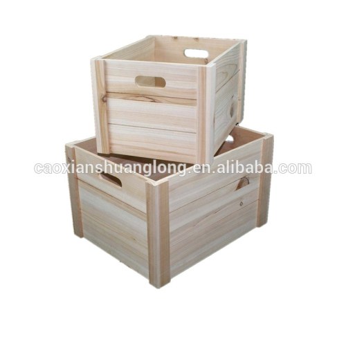 Paulownia de color natural Caja de madera Caja de fruta Cajones de vegetales de madera