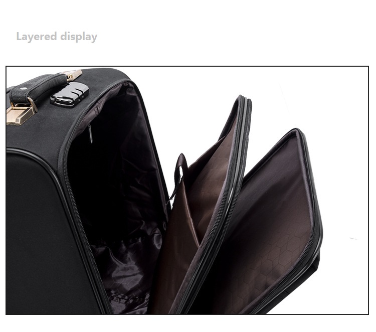 Layered display trolley bag