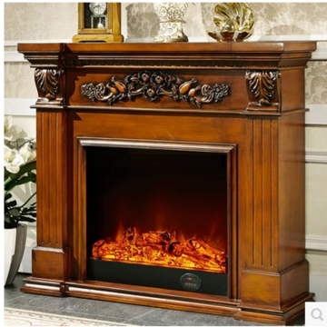 Modern Fuel Effect Indoor Electric Fireplace With Mantel