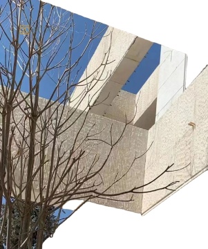  Huaxu Longan Fine Picked Chiseled Axed Natural Cream Limestone for Exterior Walls