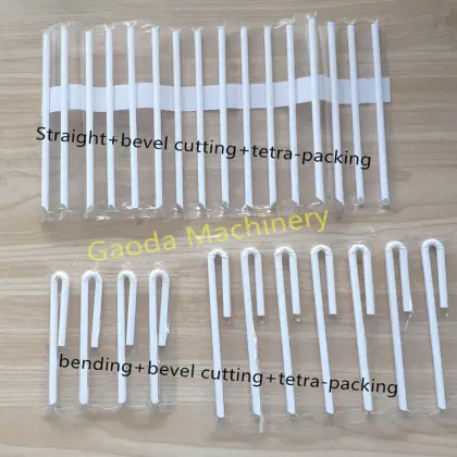 High Speed U-Shape Plastic Straw Packaging Machine