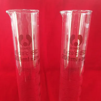 Transparent Quartz Glass Cylinder 250ml Measuring Graduated Cylinder Laboratory Glassware