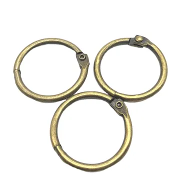 Brass and Iron Open Loose Leaf Rings for Metal Small Folder Book Binding Notebook - 32mm