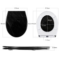 Duroplast Soft Close Toilet Seat in black-marble pattern