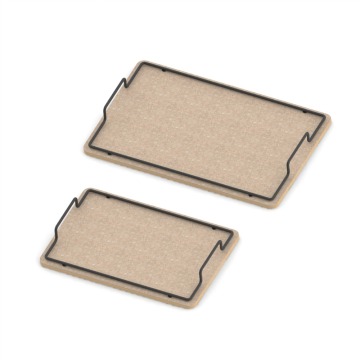 Set Of 2 Pieces Rectangle Wooden Cork Serving Tray Rectangular