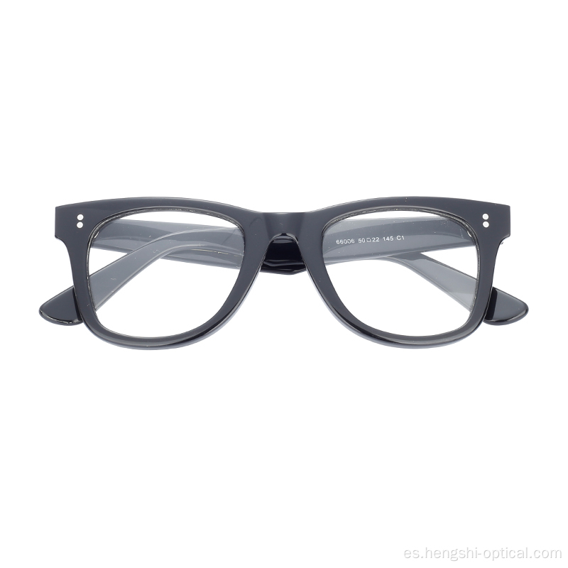 Mejor calidad de ojo de ojo unisex Fashion Retro Black Black Eyewear Acetate Marco de acetato