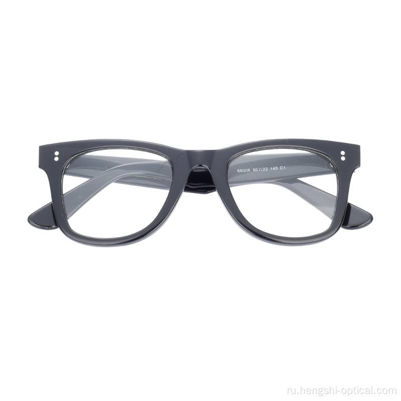 Лучшее качество Eye Wear Unisex Fashion Retro Black Optical Eyear Acetate Rame