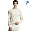 Suéter de punto con cuello redondo tipo gofre para hombre