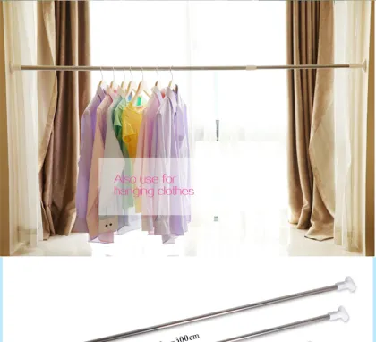 High quality flexible curtain rail,Multifunctional curtain rods and rails,S/S tube stretch curtain rod