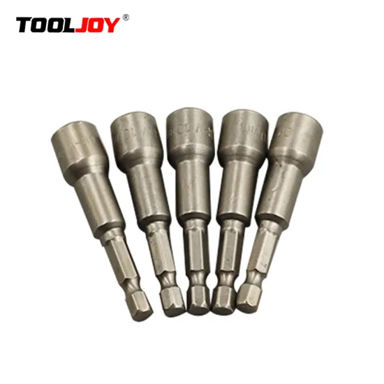 TOOLJOY Quick-Change Power Inch Nut Driver Bits Set: 3/16, 1/4, 9/32, 5/16, 11/32, 3/8, 7/16 with Hex Shank