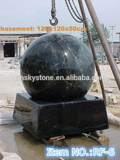 RF-6 black marble rolling ball water fountain