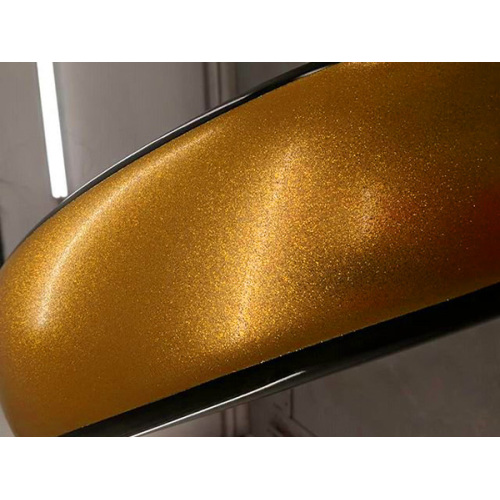 Metallic Diamond Metal Yellow Car Wrap Vinyl