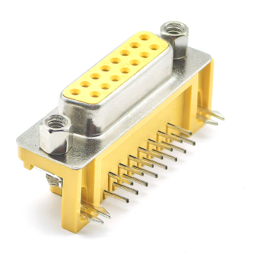 Conector D-Sub Dip Gegue D de Glue Amarillo de 90 grados