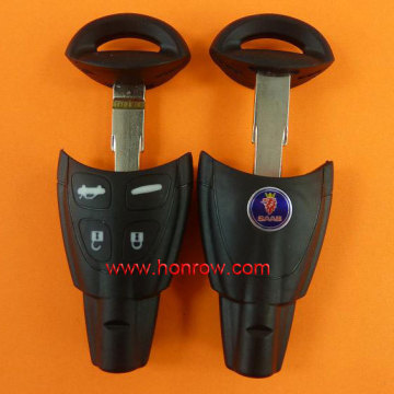 High quality Saab remote car key shell blank with 4 button and wide blade