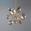 LEDER Lustre En Verre Avec Des Lumières