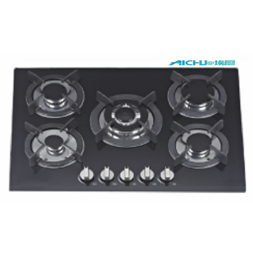 Built In Tempered Glass Gas Hob Top