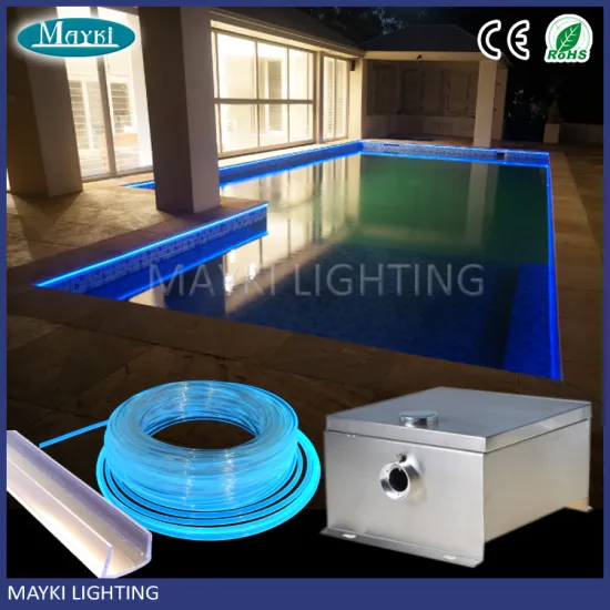Fiber optic lamp for swimming pool ambient decoration with import fiber and LED light engine