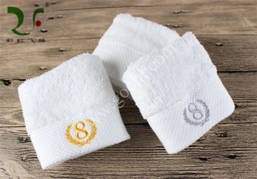 High quality 100% cotton diamond banded hotel hand towel