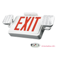 BI-COLOR LED emergency light combo with exit sign