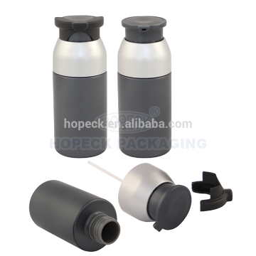 Black Staight round airless bottle, airless serum bottle, airless lotion pump