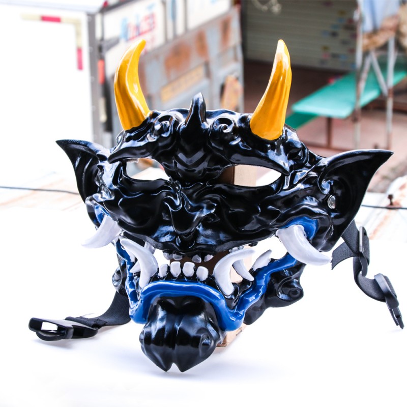 Japanese Hannya Oni Half Face Mask