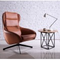 La chaise en cuir de salon accent moderne