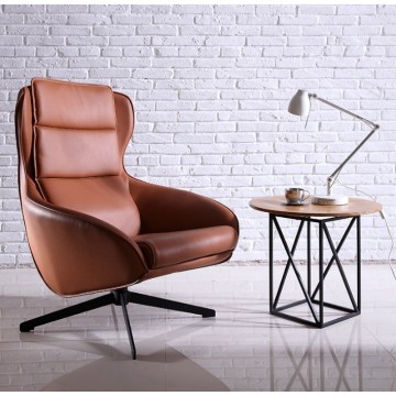 La chaise en cuir de salon accent moderne