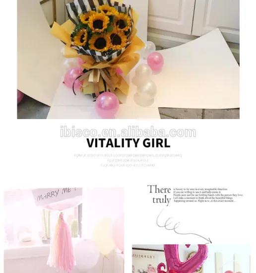 romantic party favor paper balloon packaging birthday surprise gift box