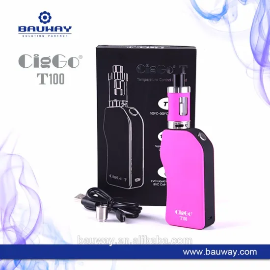 stock offer mod box kit 100w CigGo T100 18650 vape mod