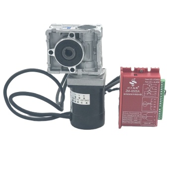 24V 100W Brushless DC Motor with Worm Gearbox RV30 10:1 Ratio and Controller ZM-6505A