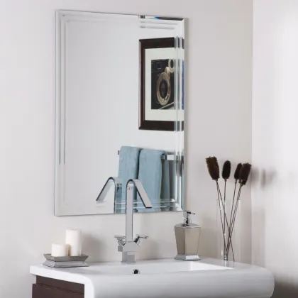 Edge bathroom mirror rectangle silver mirror glass