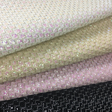 Hot Design Shine glitter tessuto in pelle, pizzo e glitter